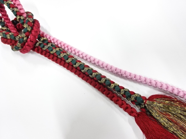 JAPANESE HAND-TIED OBIJIME CORD / UNUSED / SILK